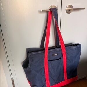Chic Pet Carrier Tote - Blue and Red